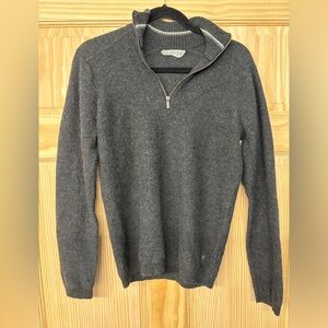 Gray Smartwool quarter zip sweater